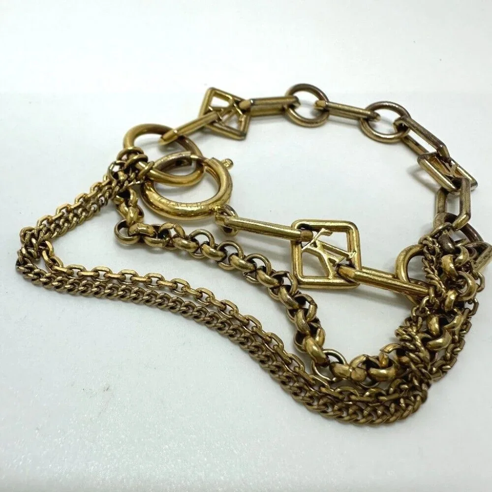 LOUIS VUITTON Bracelet Chene Vegas Chain Bracelet Gold Plated Gold - Picture 5 of 7
